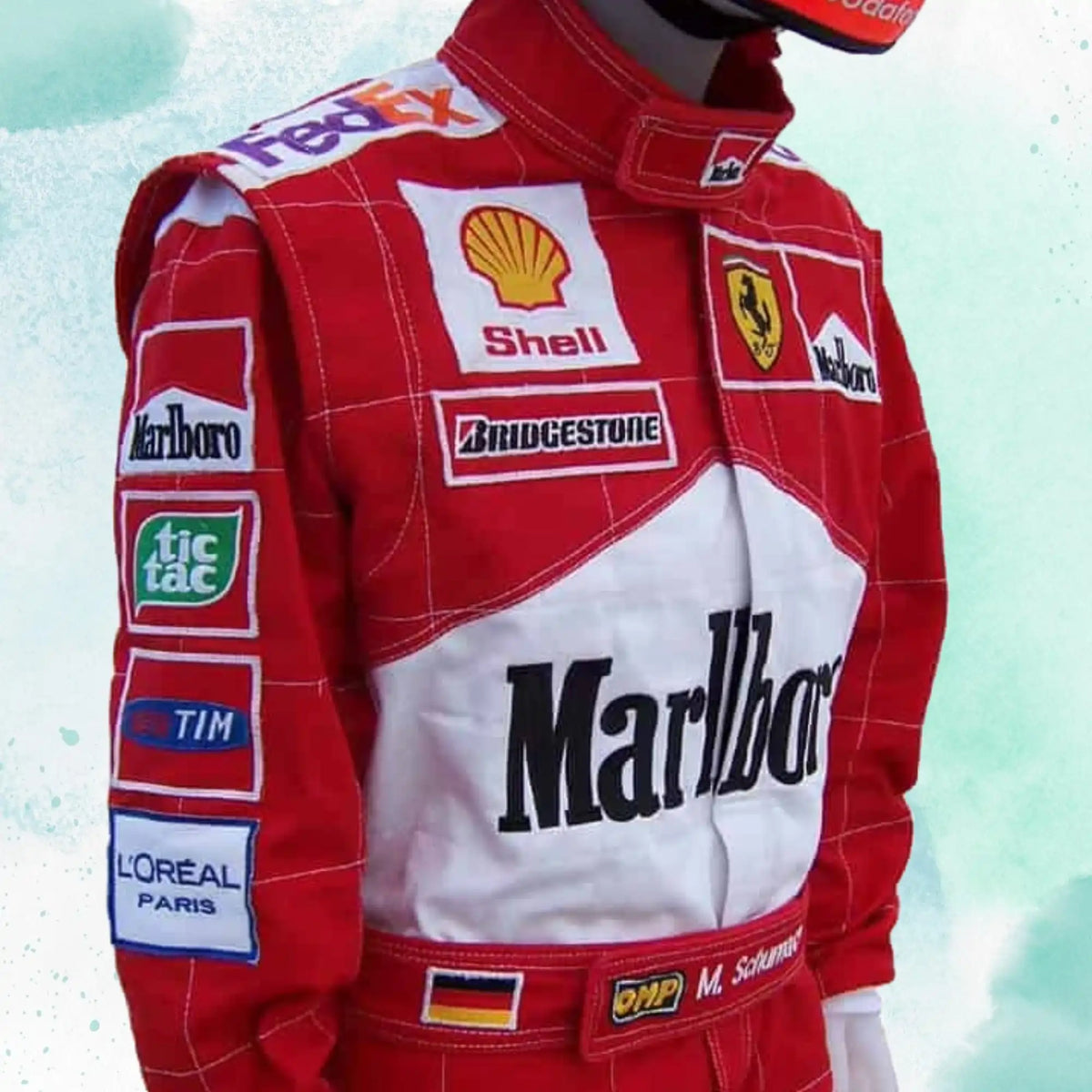 Michael Schumacher 2001 Ferrari F1 Embroidery / Patch Replica Race Suit - view 6