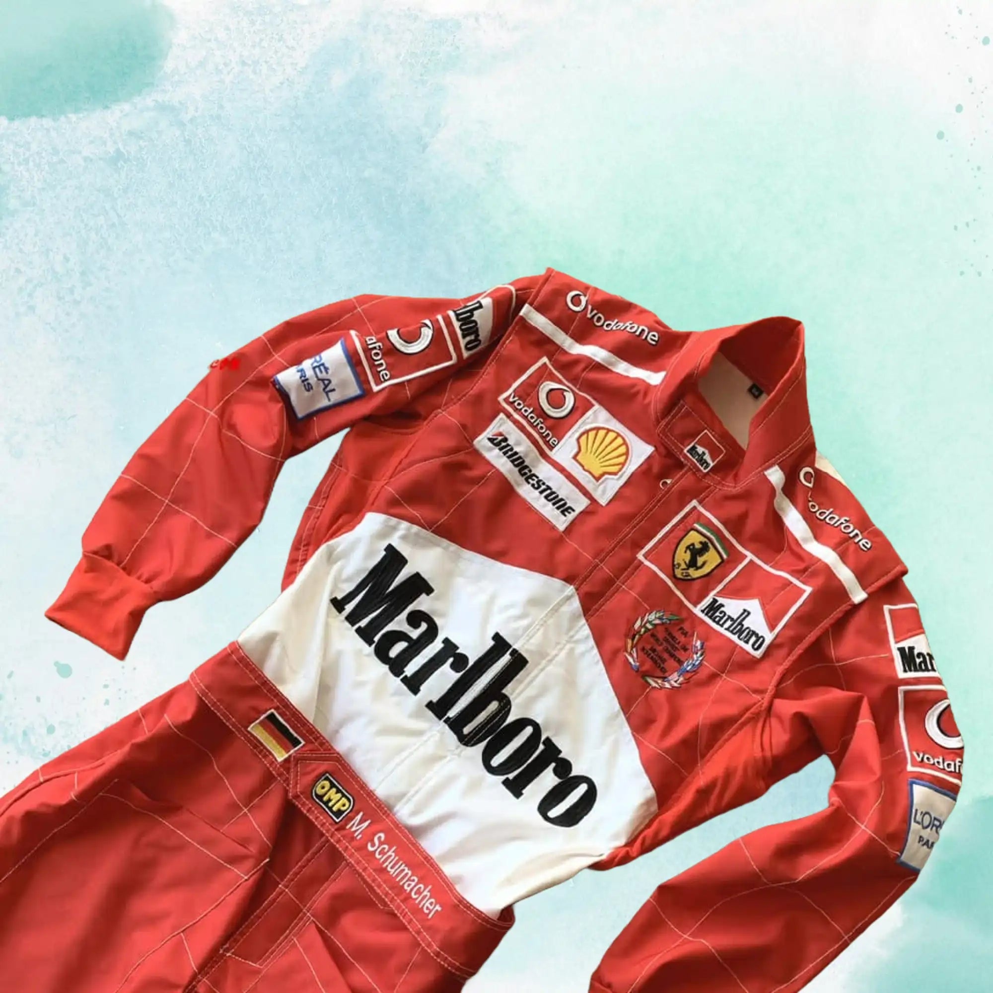 Michael Schumacher 2005 World champion Ferrari F1 Replica Embroidery Race Suit - view 3