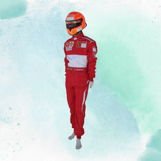 Michael Schumacher 2006 BAR CODE Ferrari F1 Replica Embroidery Race Suit - view 2
