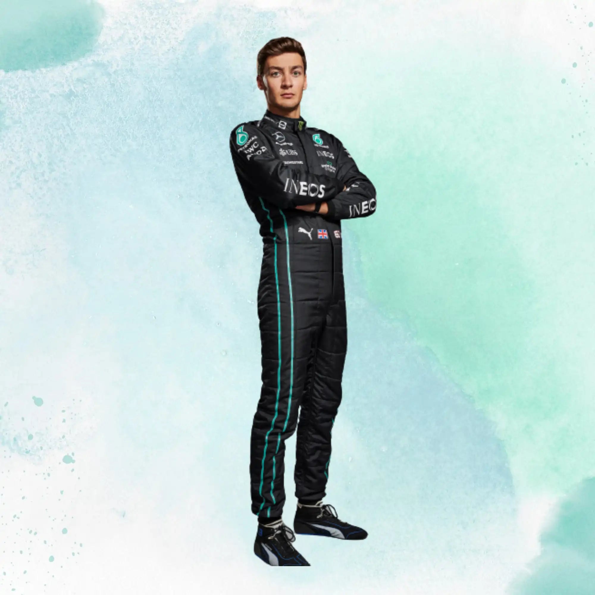 New 2022 George Russell Replica Race Suit Mercedes AMG Petronas F1 - view 1