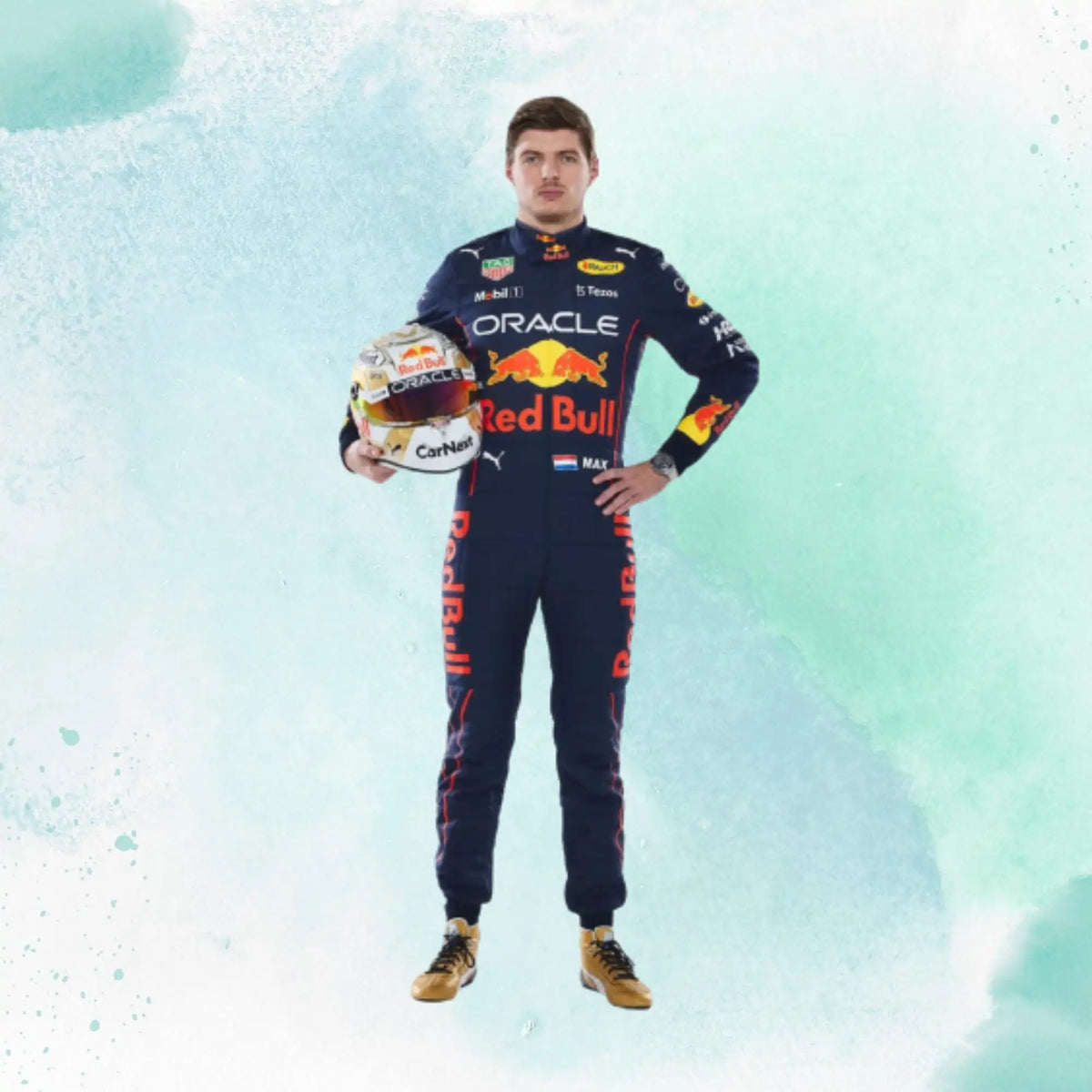 New 2022 Max Verstappen F1 Race Suit Honda Redbull Replica - view 1