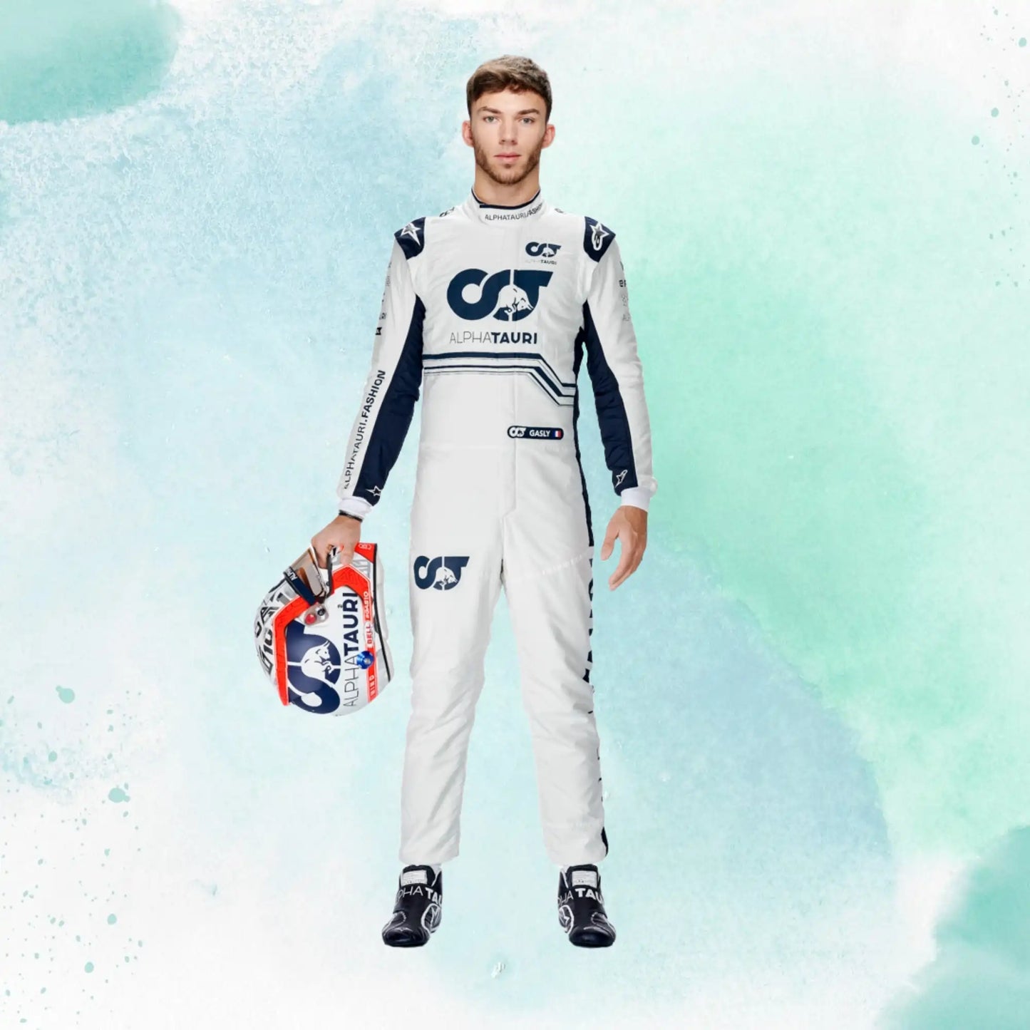 New 2022 Pierre Gasly F1 Team AlphaTauri Replica Racing Suit - view 1