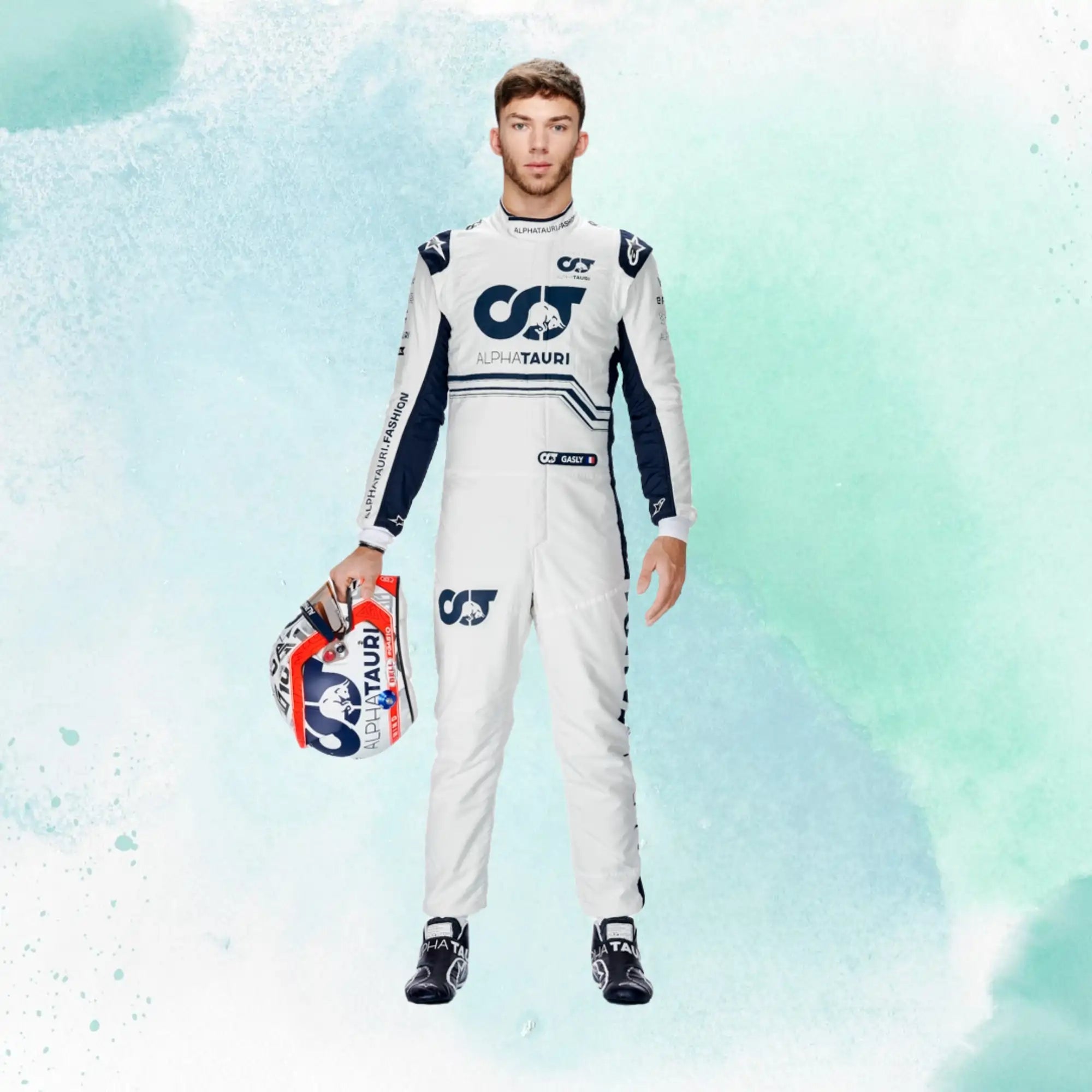 New 2022 Pierre Gasly F1 Team AlphaTauri Replica Racing Suit - view 1