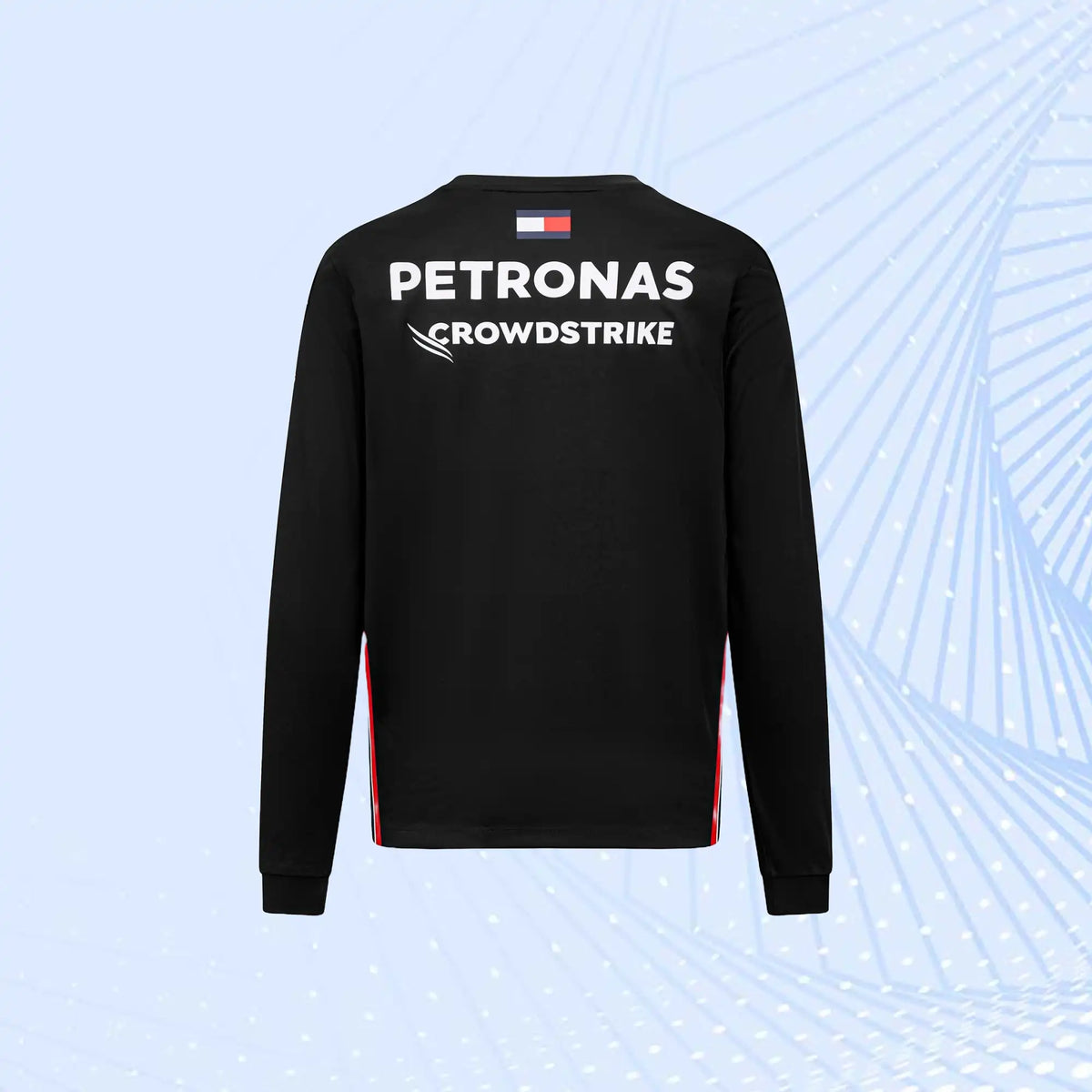 New 2023 F1 Mercedes AMG Petronas Team Long Sleeved Drive T-Shirt- Black - view 3