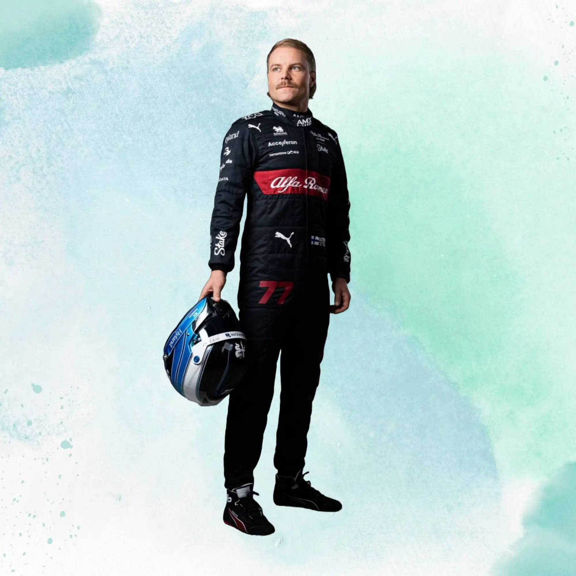 New 2023 Valtteri Bottas F1 Team Alfa Romeo Replica Race Suit - view 1