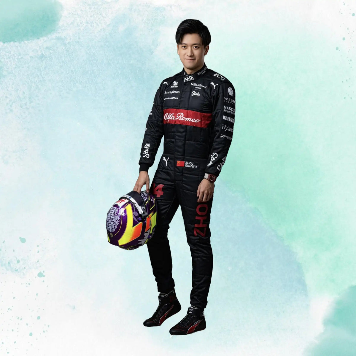 New 2023 Zhou Guanyu F1 Team Replica Racing Suit Alfa Romeo - view 1