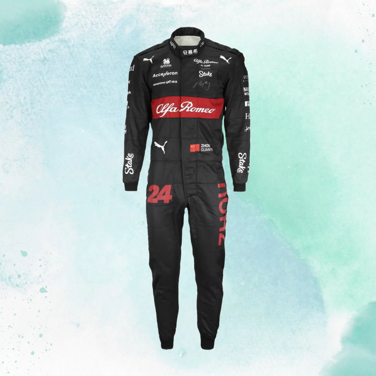 New 2023 Zhou Guanyu F1 Team Replica Racing Suit Alfa Romeo - view 2