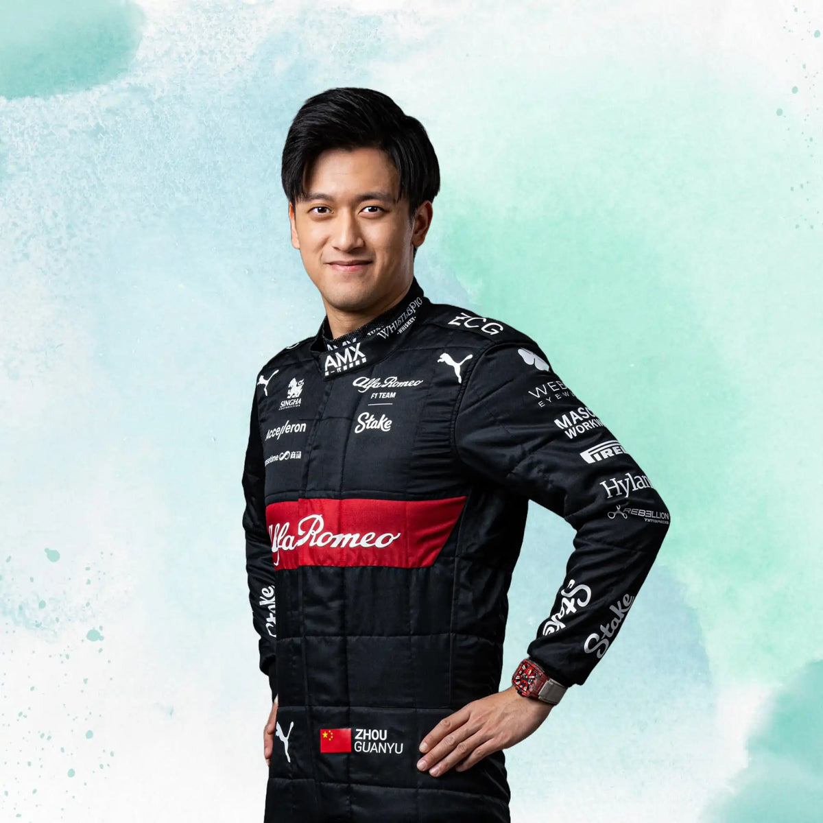 New 2023 Zhou Guanyu F1 Team Replica Racing Suit Alfa Romeo - view 4