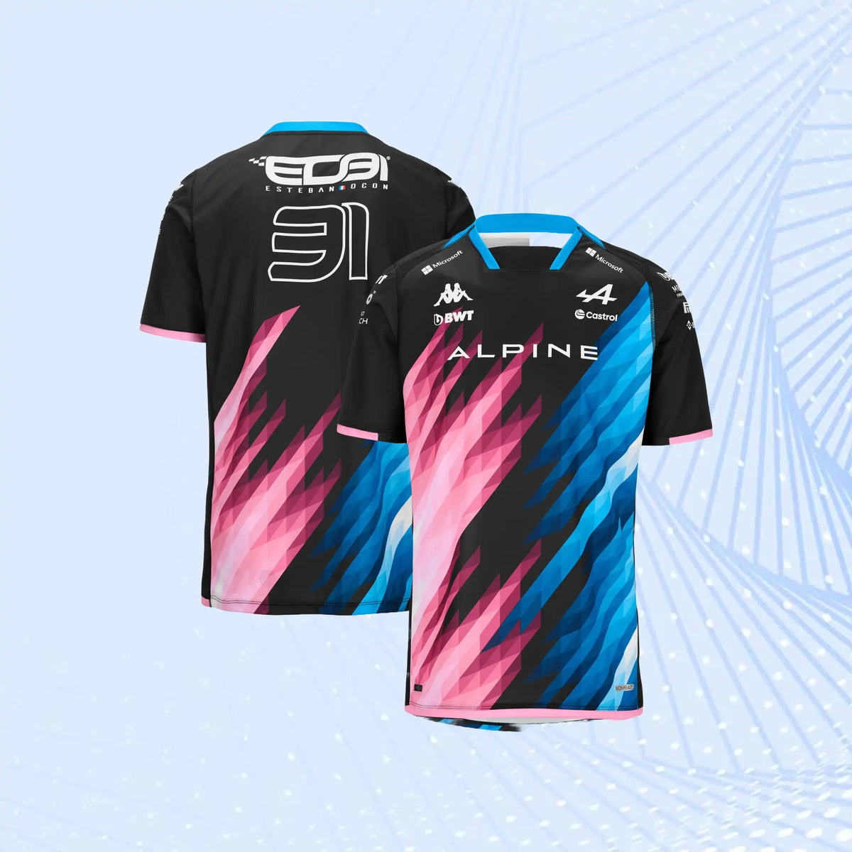 New 2024 Alpine F1 Team Esteban Ocon Driver T-Shirt - view 1