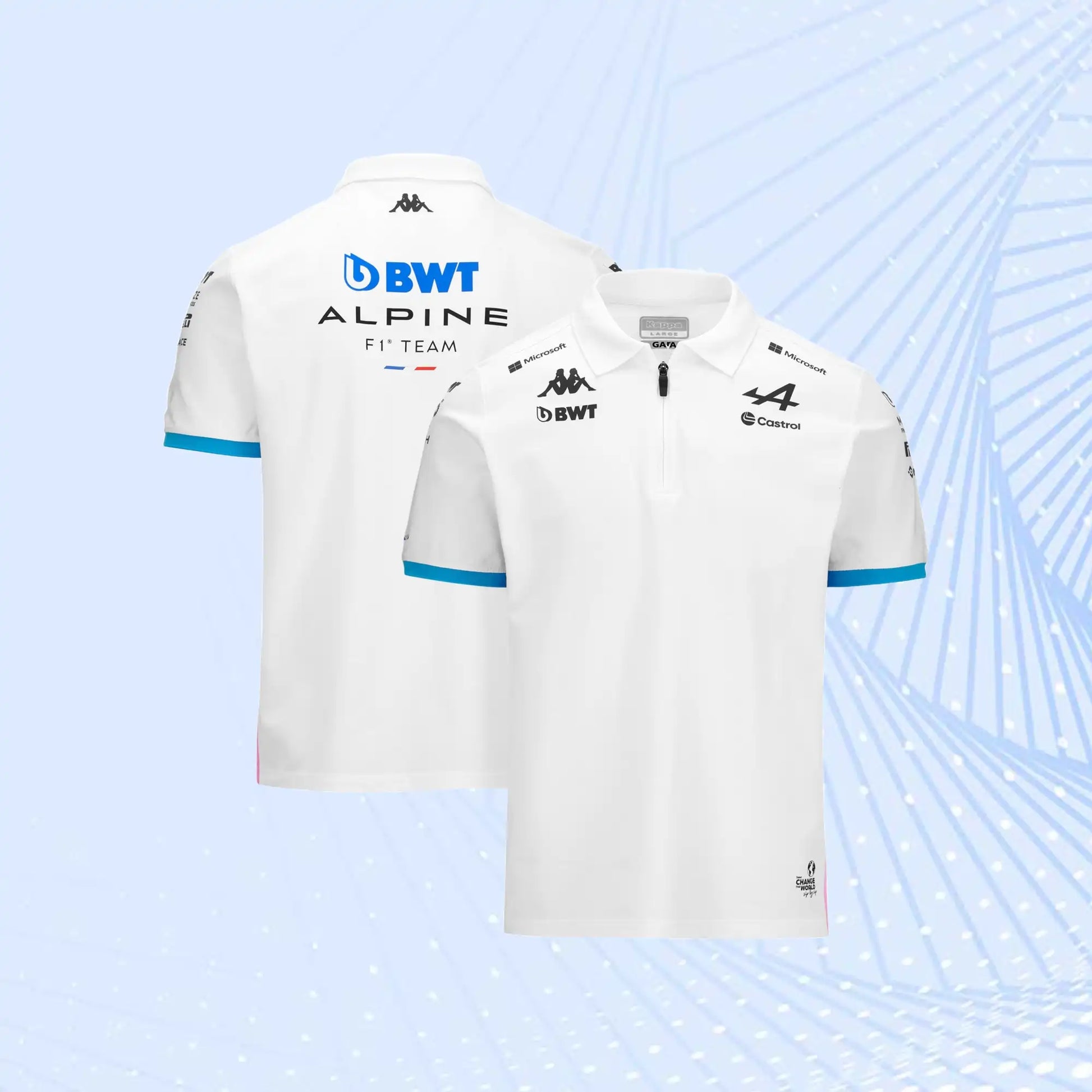 New 2024 BWT Alpine F1 Team 2024 Polo- White - view 1
