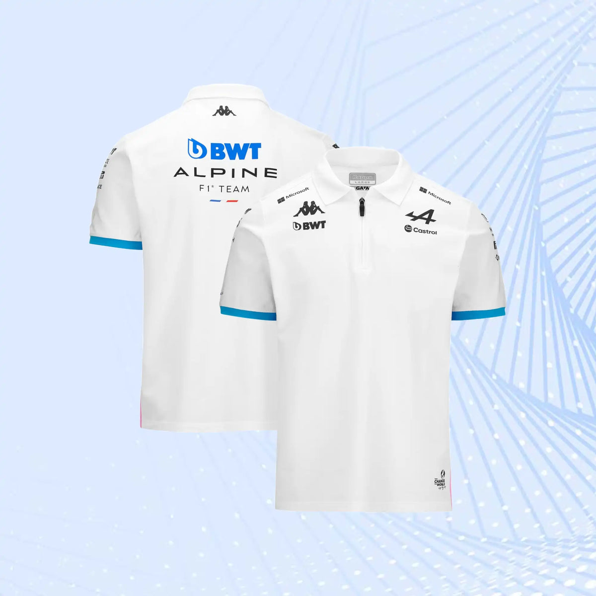 New 2024 BWT Alpine F1 Team 2024 Polo- White - view 1