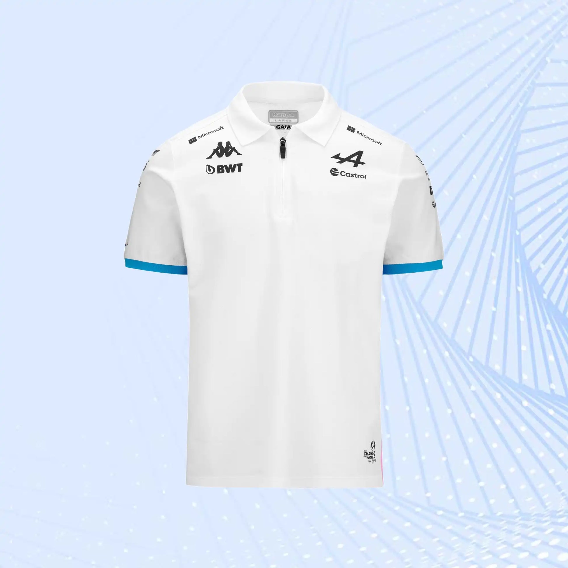 New 2024 BWT Alpine F1 Team 2024 Polo- White - view 2