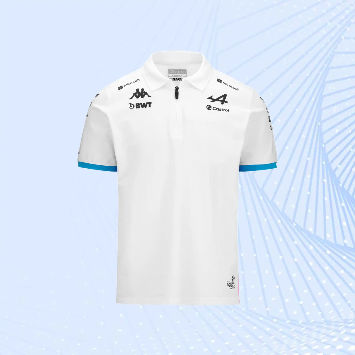 New 2024 BWT Alpine F1 Team 2024 Polo- White - view 2