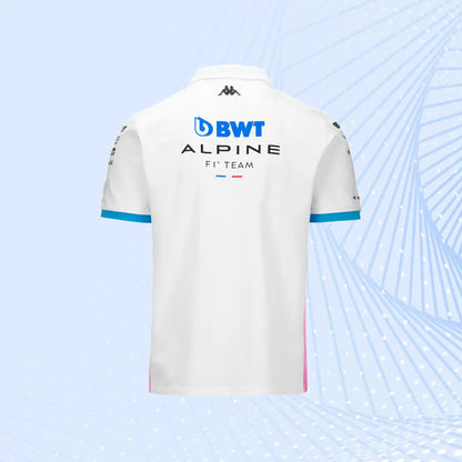 New 2024 BWT Alpine F1 Team 2024 Polo- White - view 3