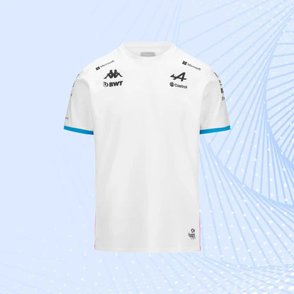 New 2024 F1 Team Alpine F1 Team T-Shirt- White - view 2
