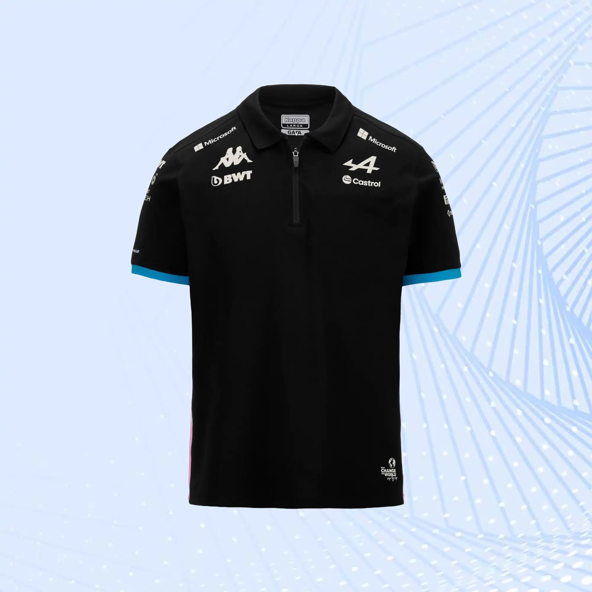 New 2024 F1 Team BWT Alpine Polo- Black - view 2