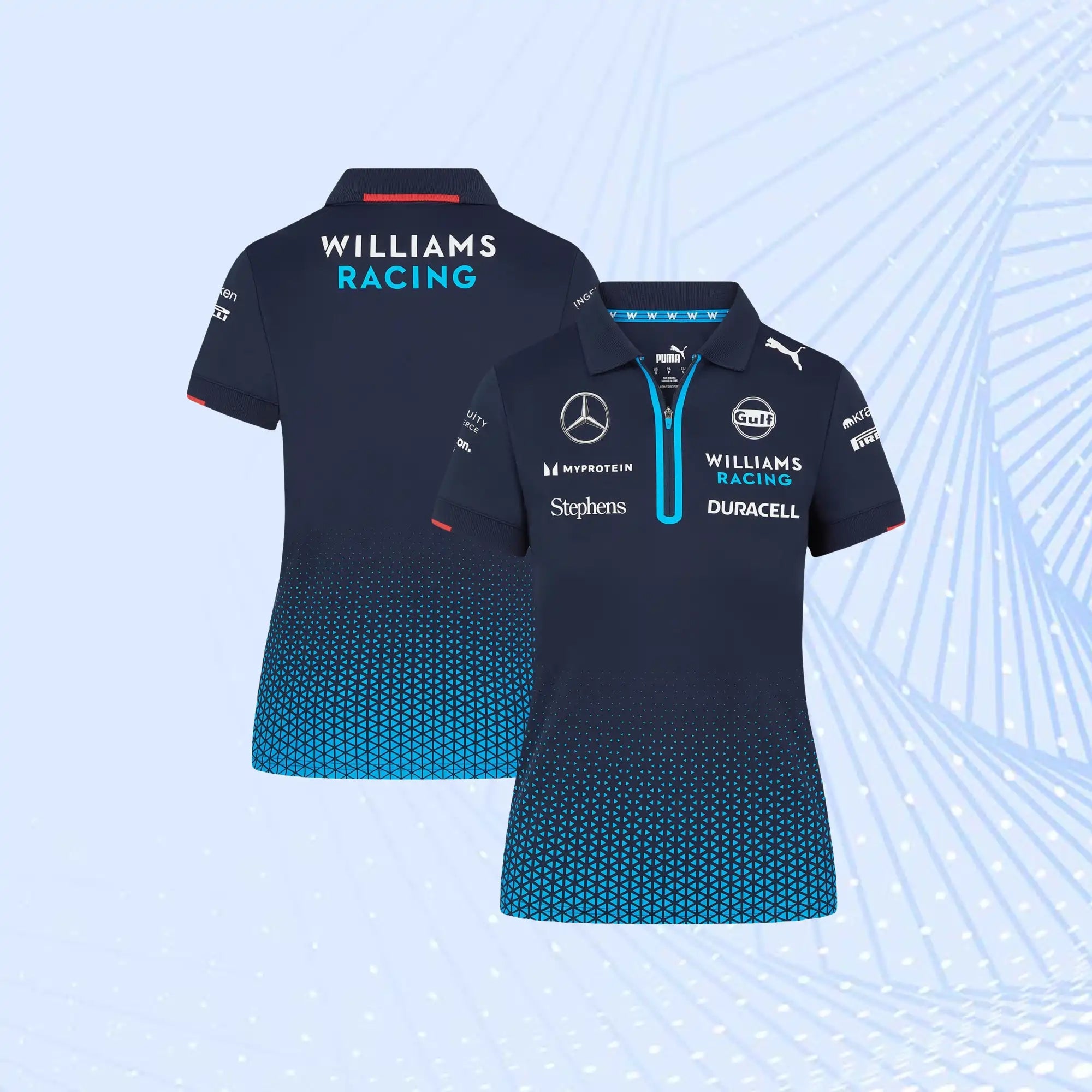 New 2024 F1 Team Williams Racing Team Polo- Navy - view 1