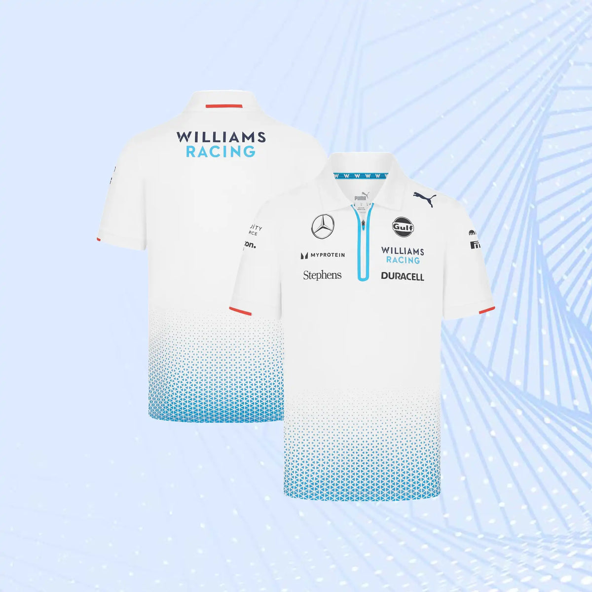 New 2024 F1 Team Williams Racing Team Polo- White - view 1