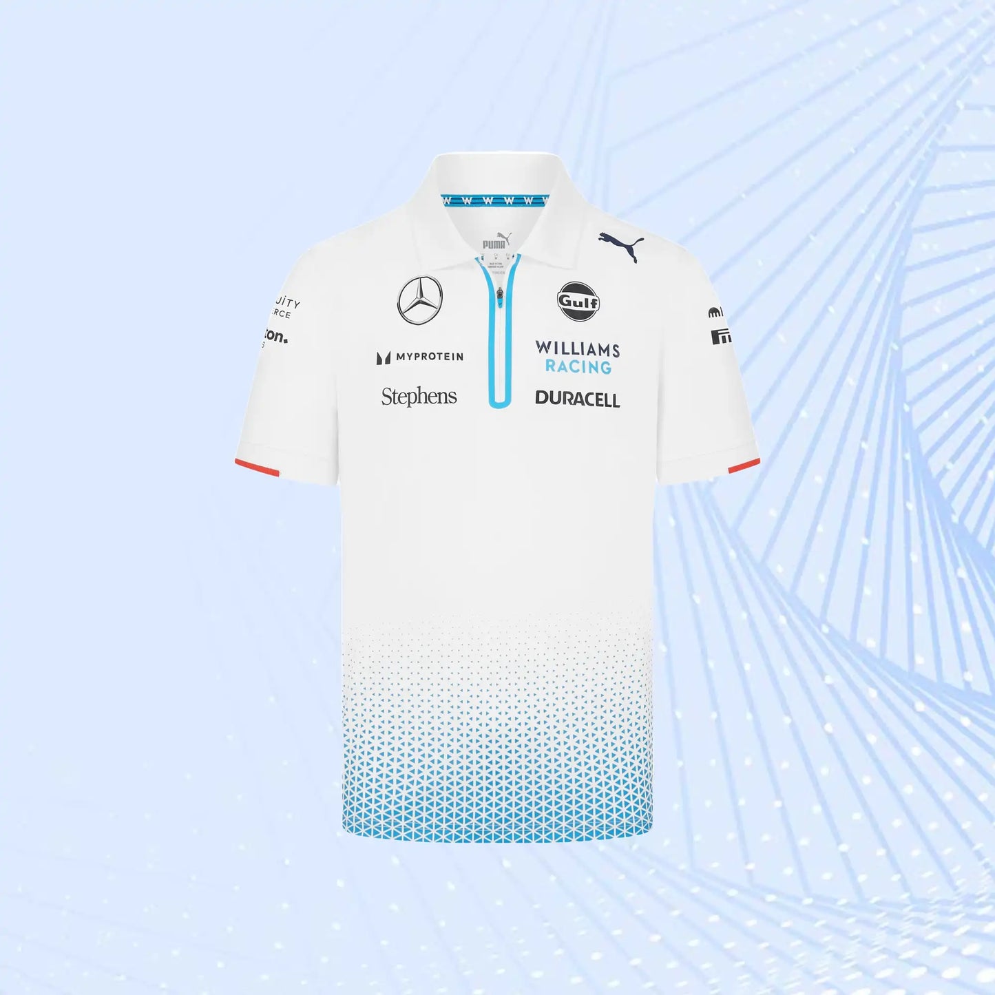 New 2024 F1 Team Williams Racing Team Polo- White - view 2
