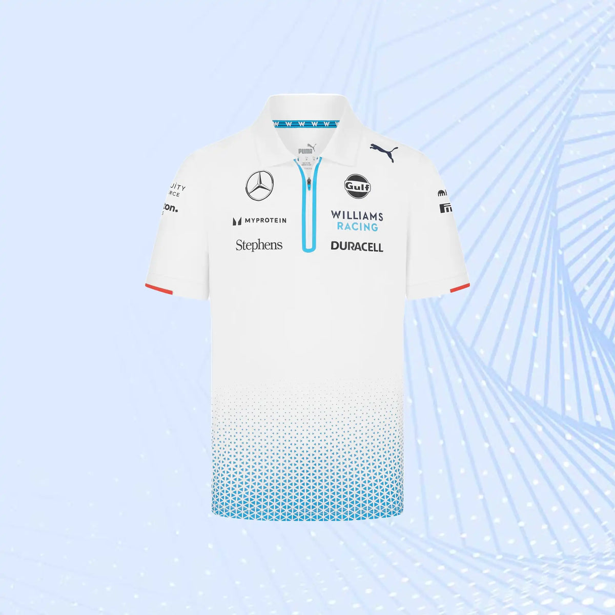 New 2024 F1 Team Williams Racing Team Polo- White - view 2