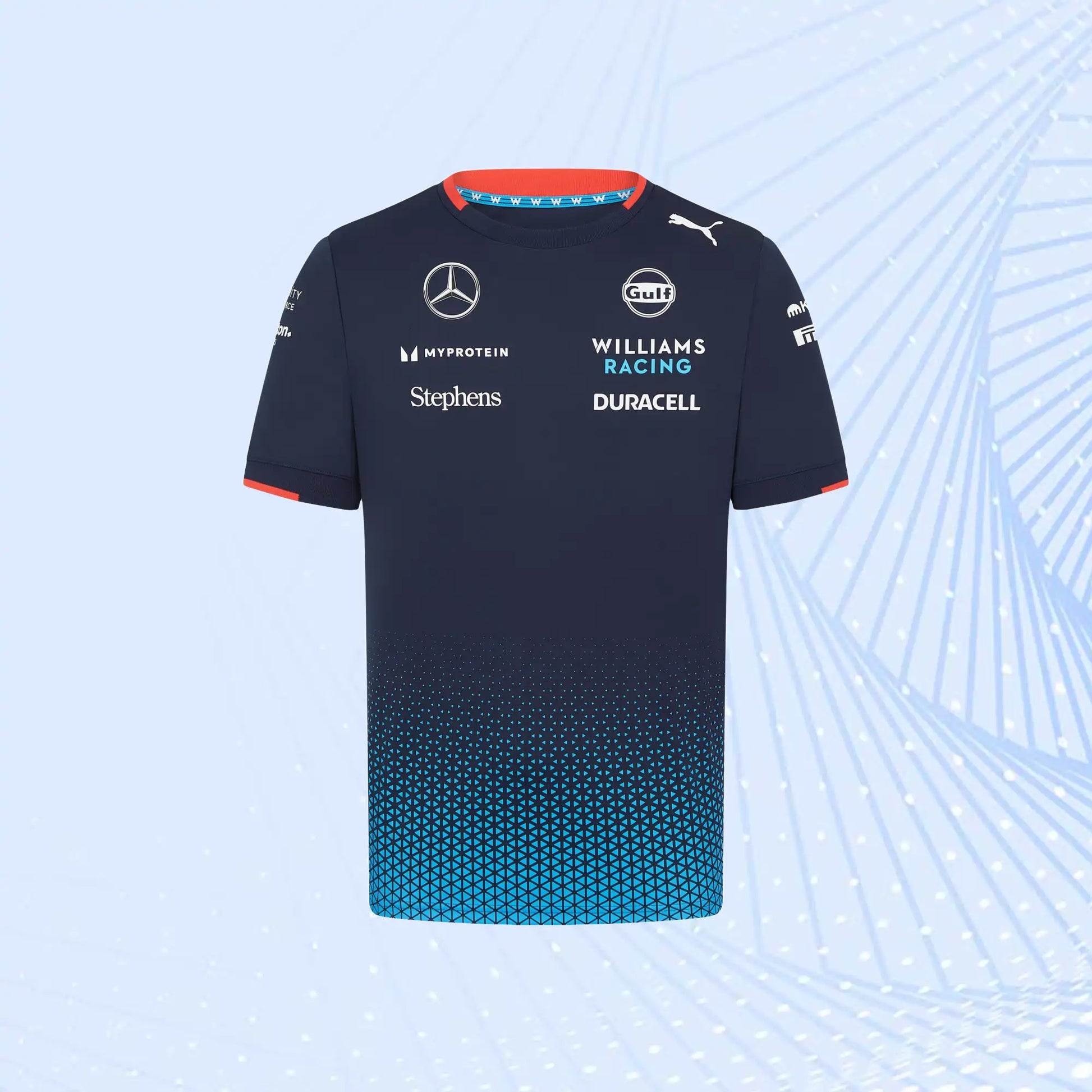 New 2024 F1 Team Williams Racing Team T-Shirt- Navy - view 2