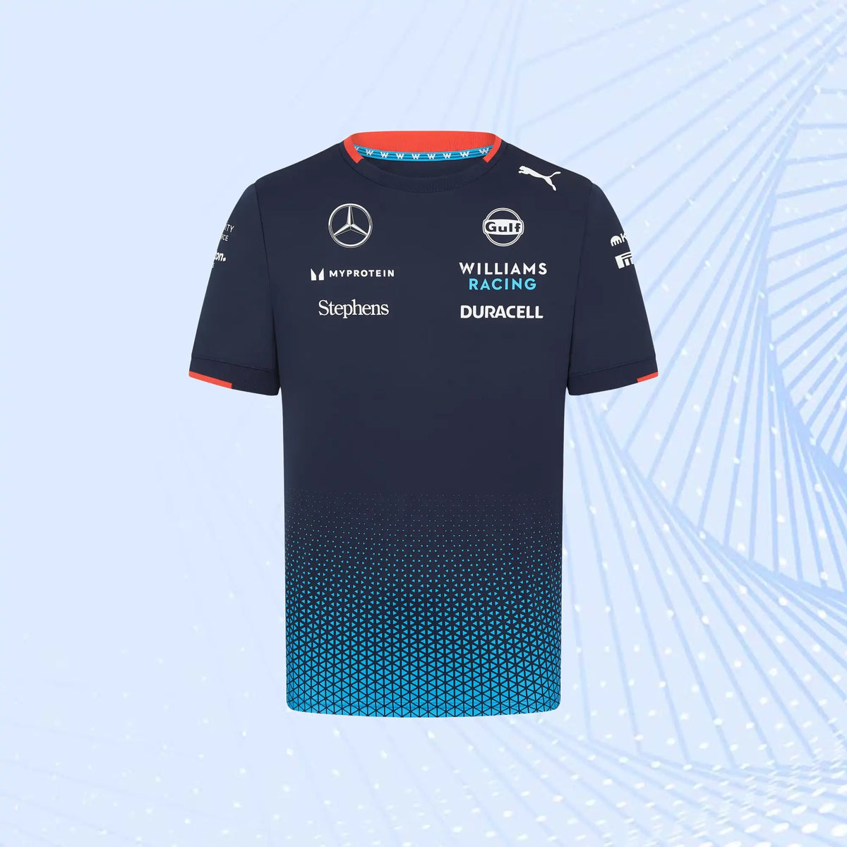 New 2024 F1 Team Williams Racing Team T-Shirt- Navy - view 2