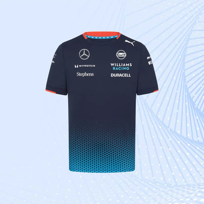 New 2024 F1 Team Williams Racing Team T-Shirt- Navy - view 2