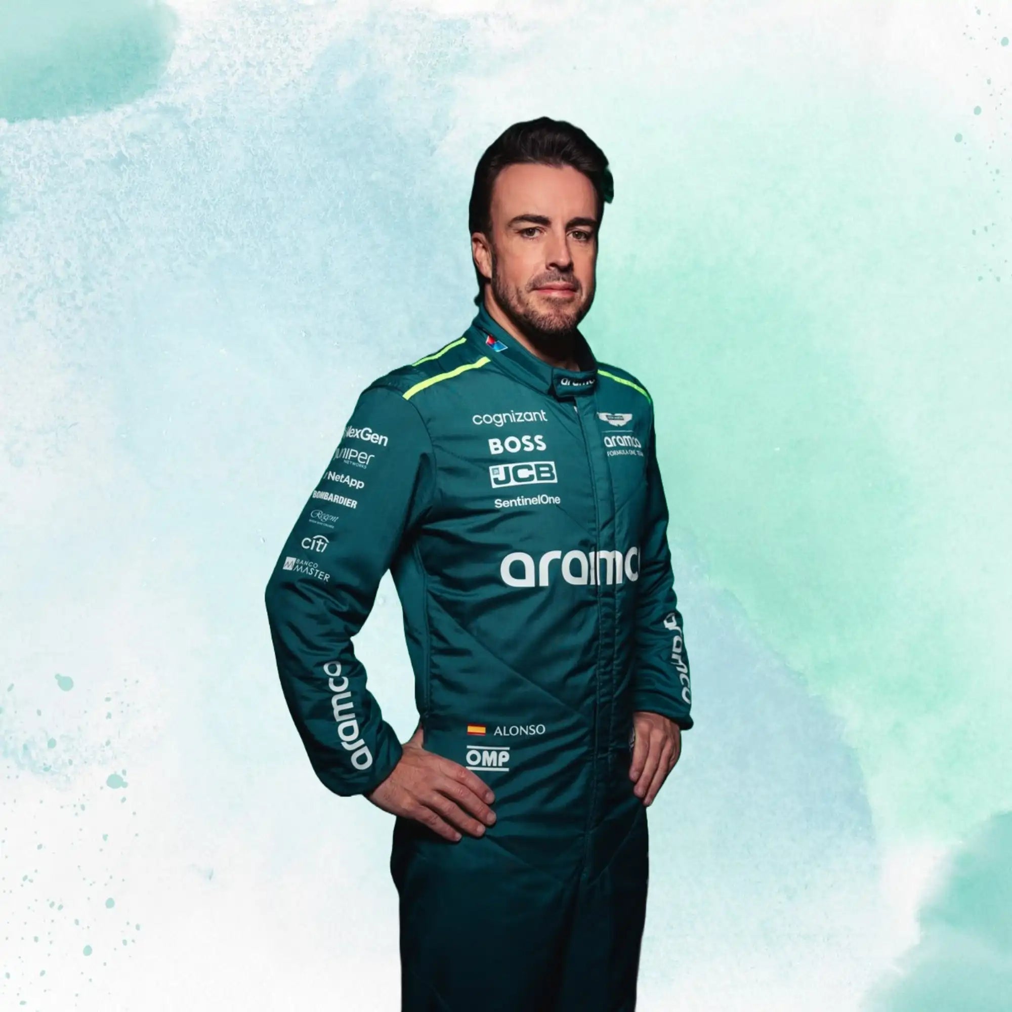 New 2024 Fernando Alonso Aston Martin F1 Team Replica Racing Suit - view 3