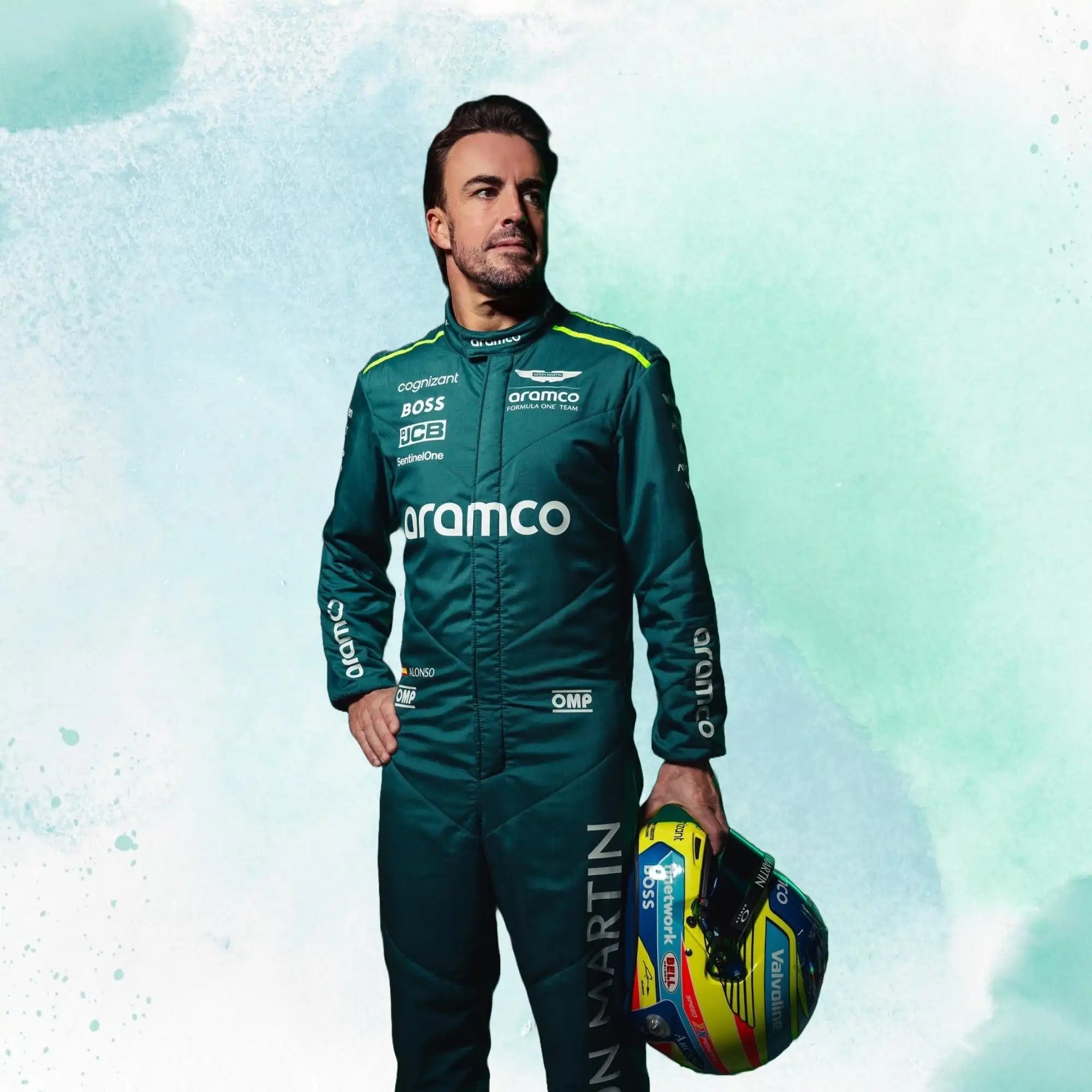 New 2024 Fernando Alonso Aston Martin F1 Team Replica Racing Suit - view 5