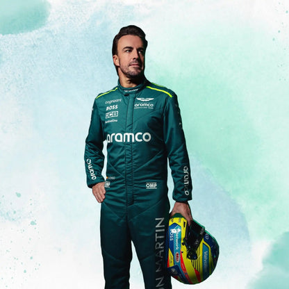 New 2024 Fernando Alonso Aston Martin F1 Team Replica Racing Suit - view 5