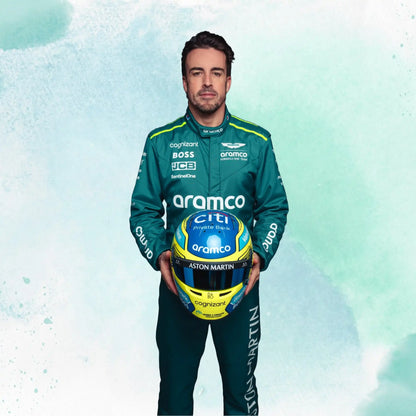 New 2024 Fernando Alonso Aston Martin F1 Team Replica Racing Suit - view 6