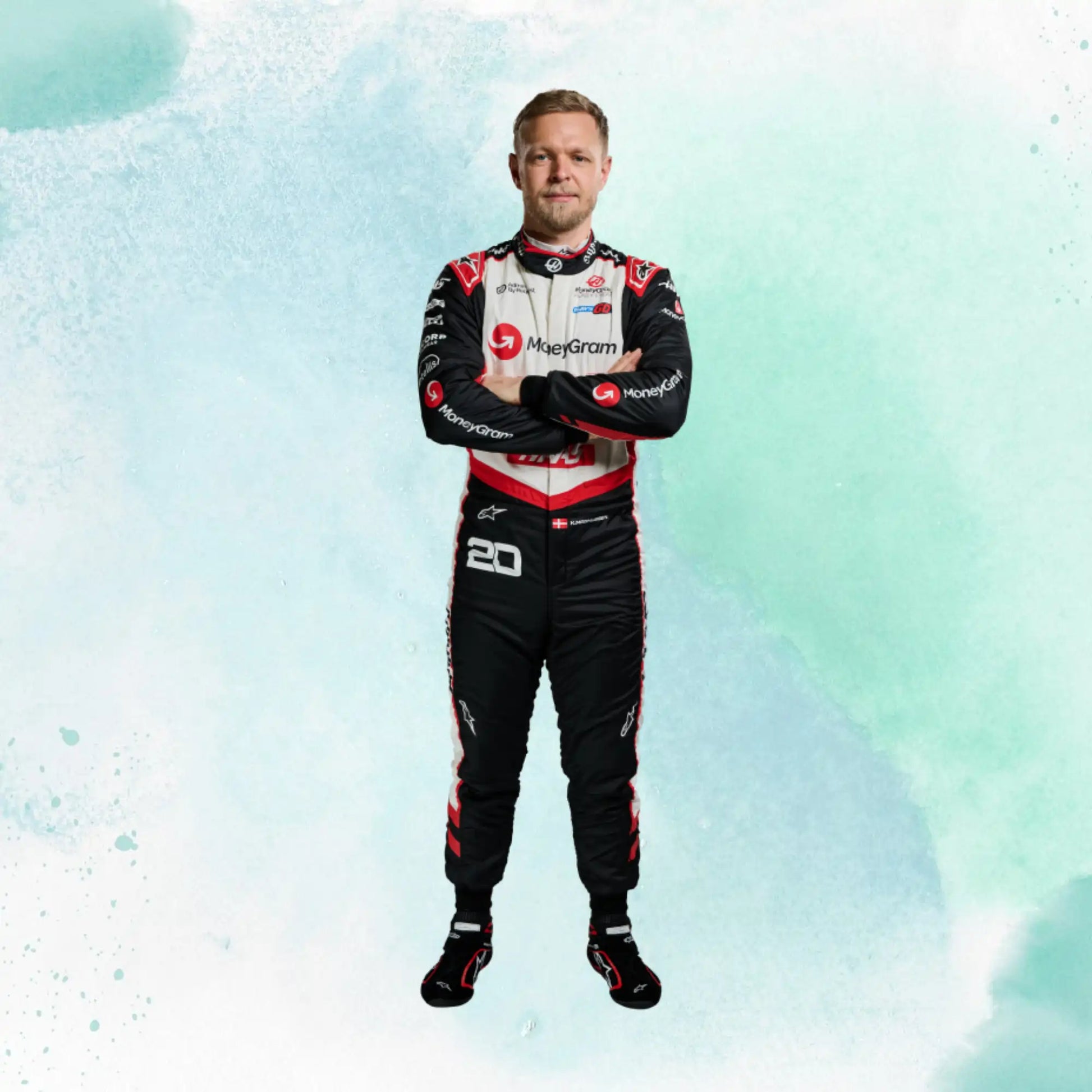 New 2024 Kevin Magnussen Haas F1 Team Replica Racing Suit - view 1