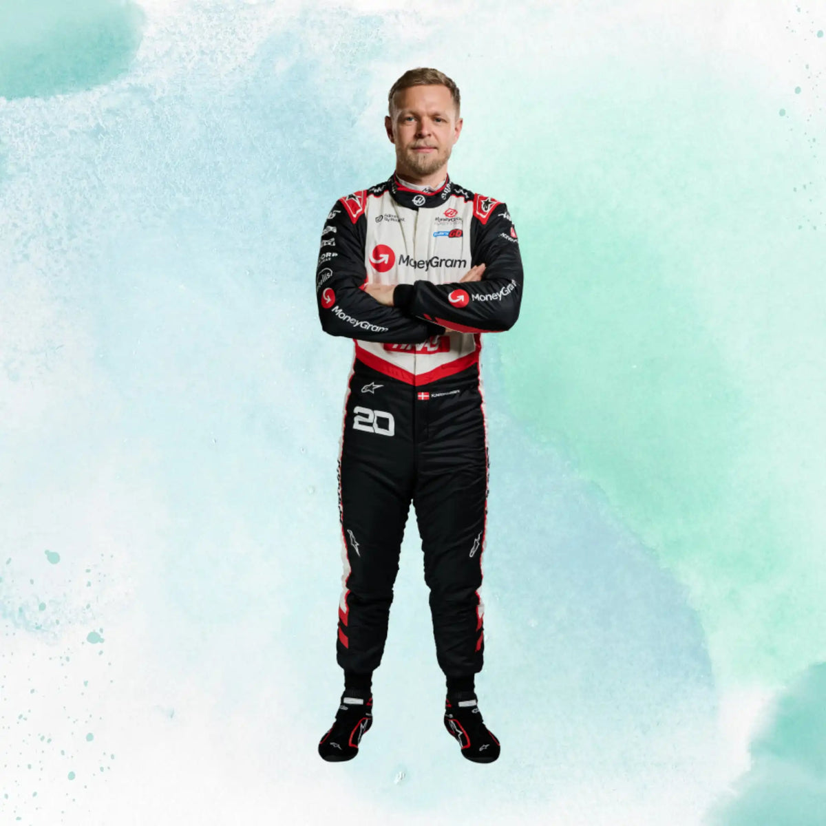 New 2024 Kevin Magnussen Haas F1 Team Replica Racing Suit - view 1