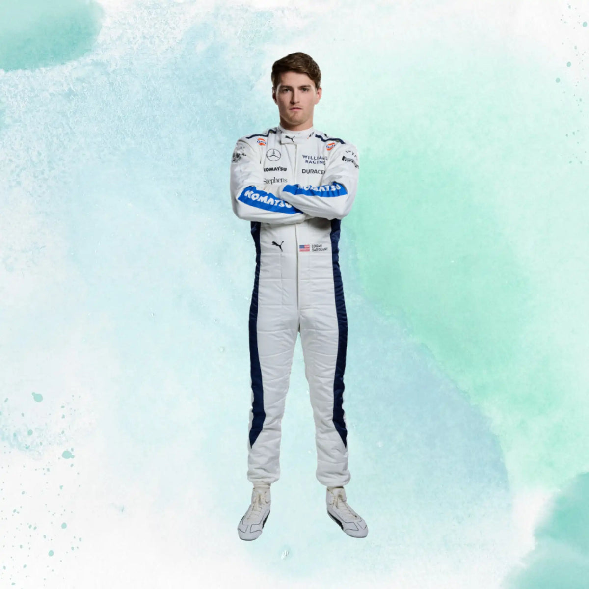 New 2024 Logan Sargeant F1 Team Williams Racing Replica Racing Suit - view 1