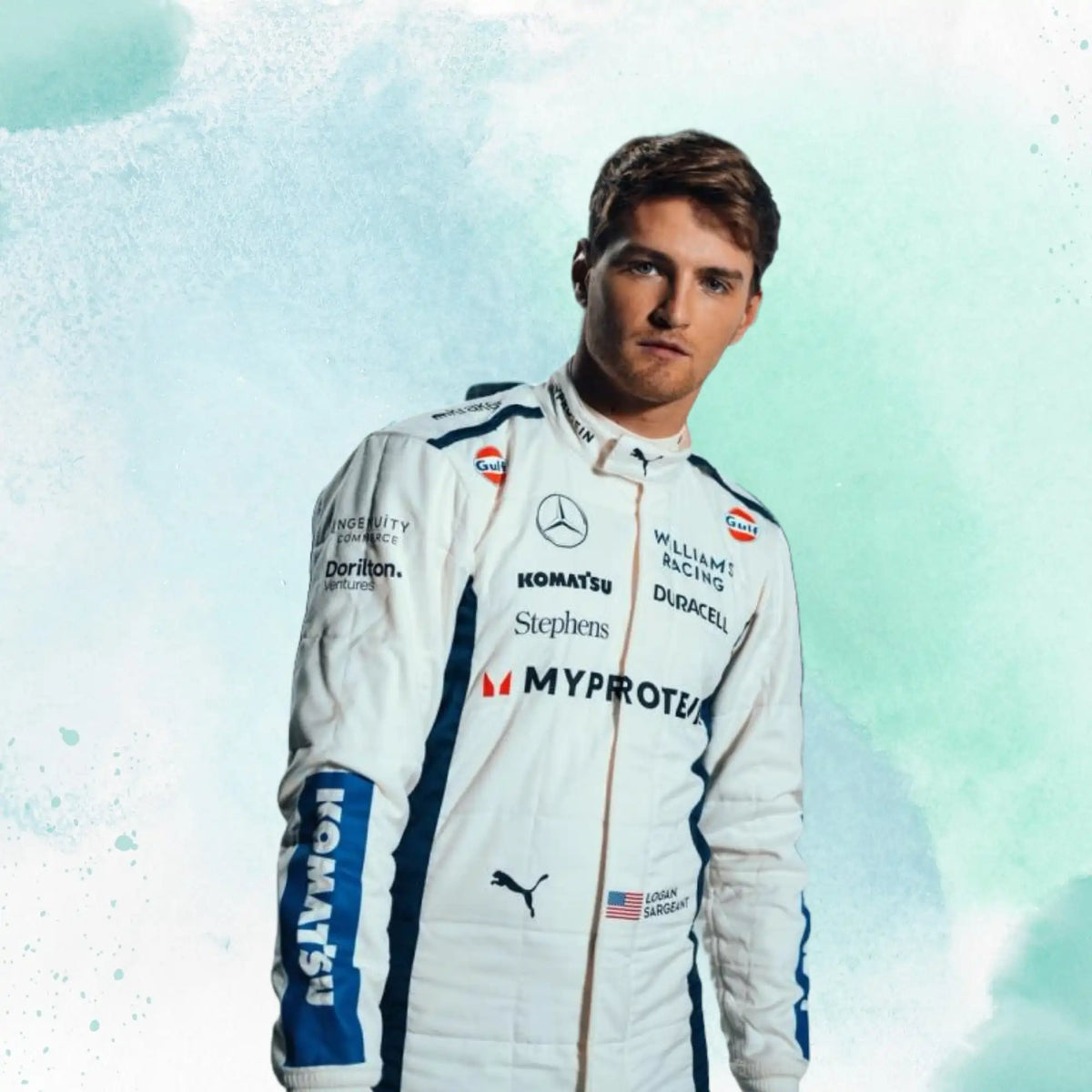 New 2024 Logan Sargeant F1 Team Williams Racing Replica Racing Suit - view 4
