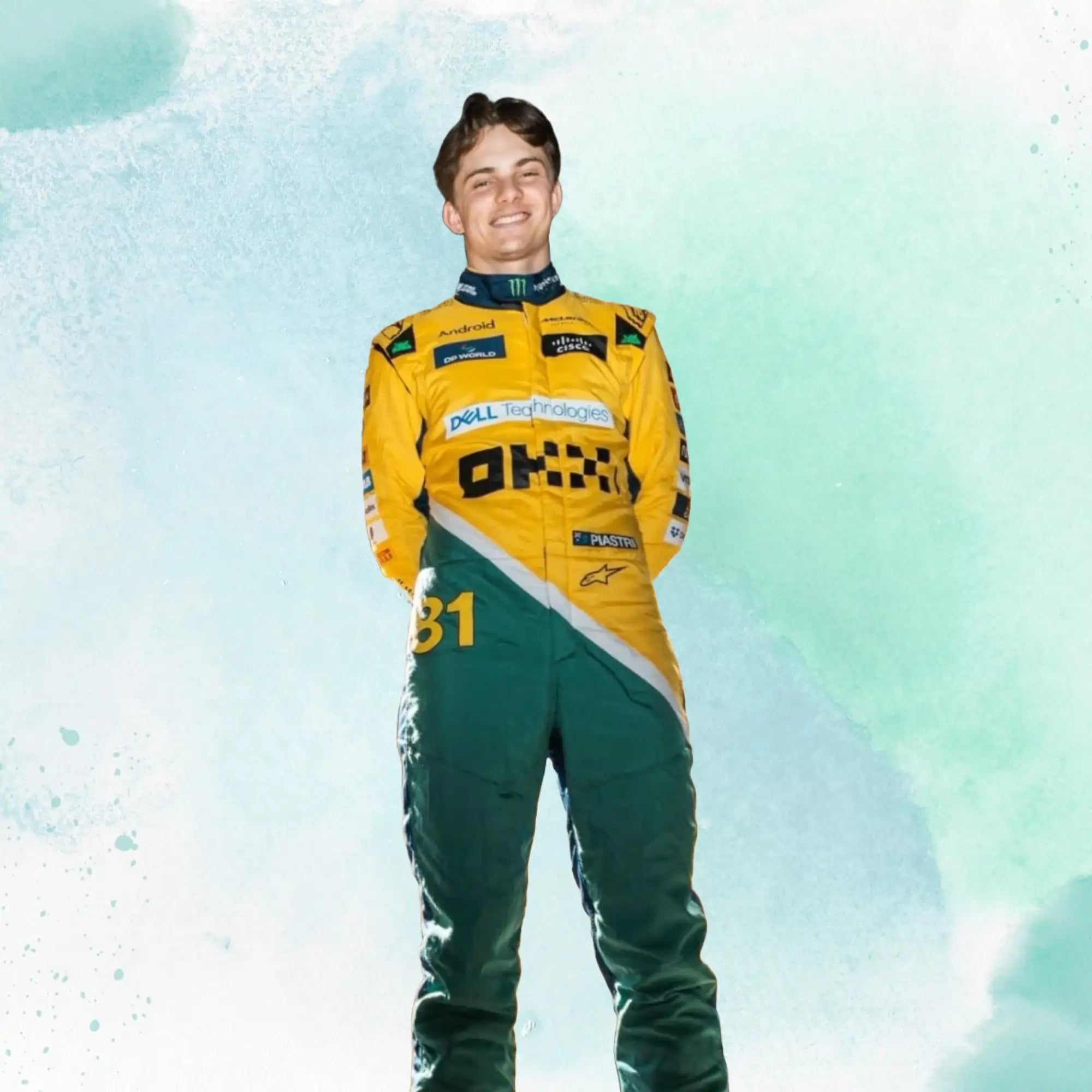 New 2024 Oscar Piastri McLaren Monaco GP F1 Team Replica Racing Suit - view 4