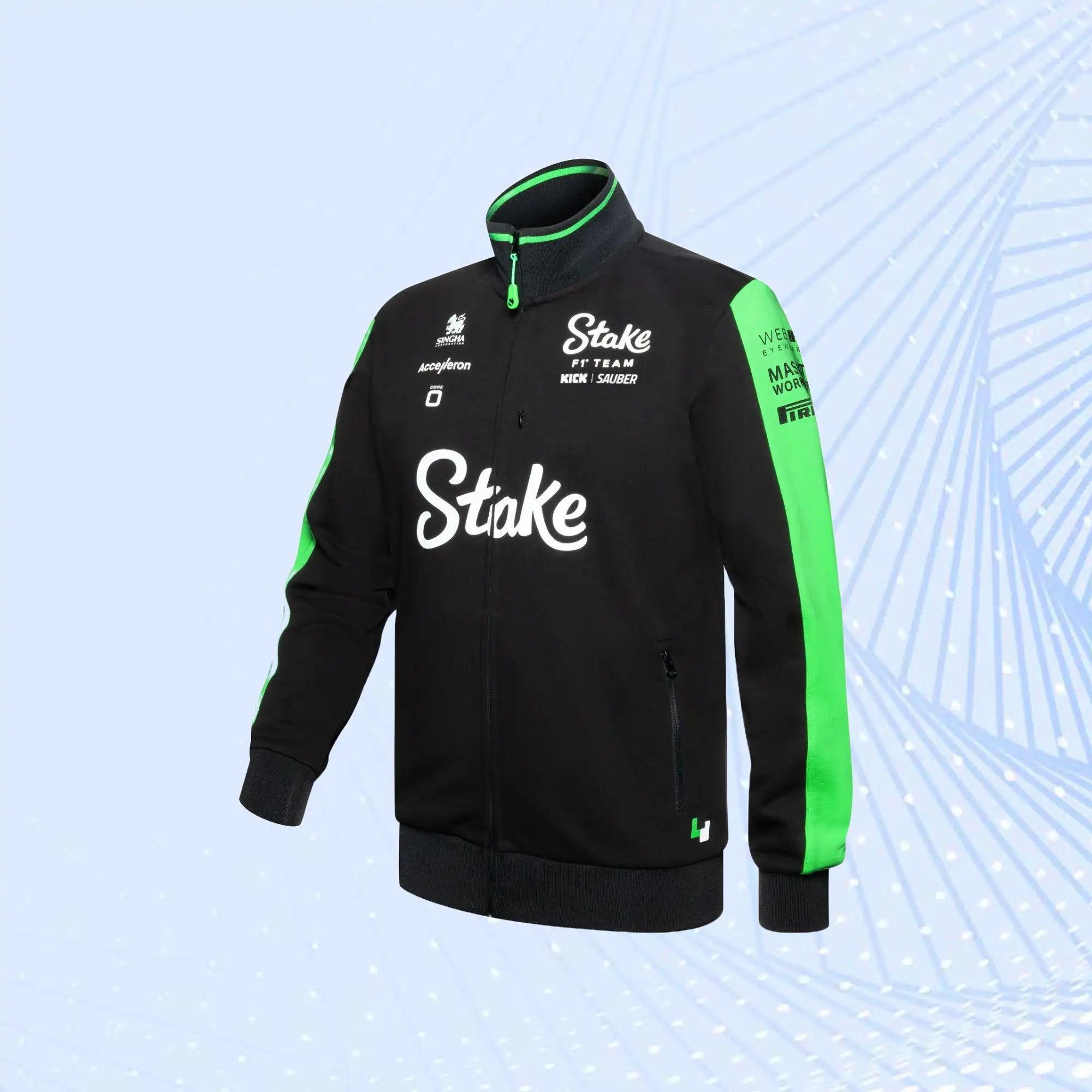New 2024 Stake F1 Team Kick Sauber Sweat Jacket - view 1