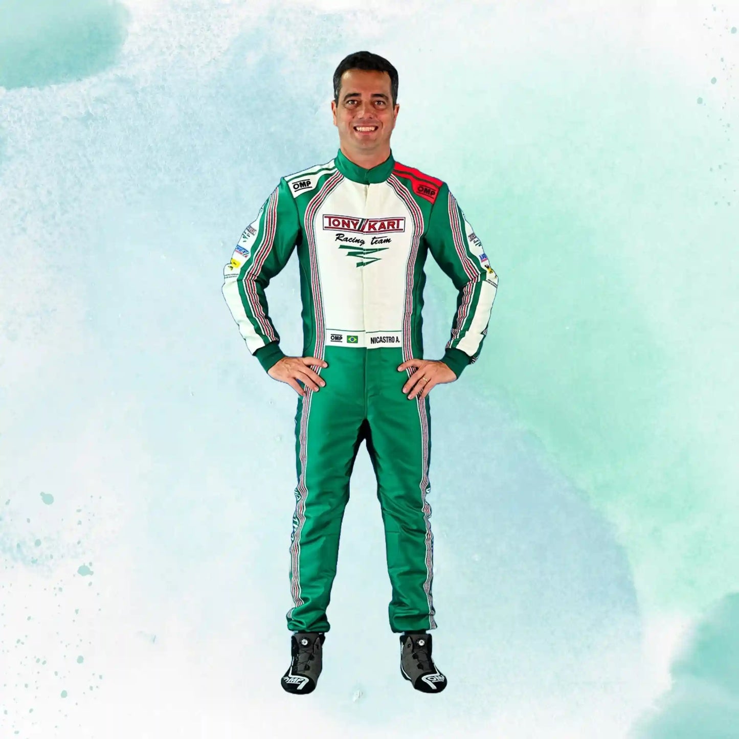 New 2024 Tony Kart Sublimation Printed Overall Replica Go Kart Driver Racing Suit - view 1
