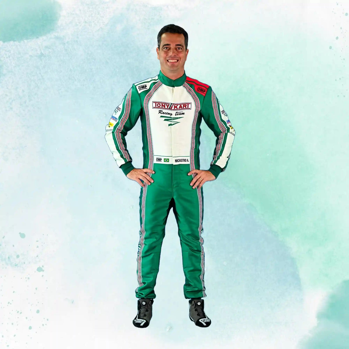 New 2024 Tony Kart Sublimation Printed Overall Replica Go Kart Driver Racing Suit - view 1