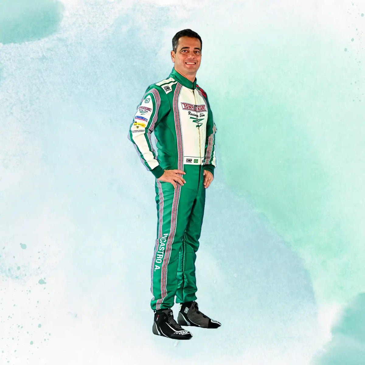 New 2024 Tony Kart Sublimation Printed Overall Replica Go Kart Driver Racing Suit - view 3
