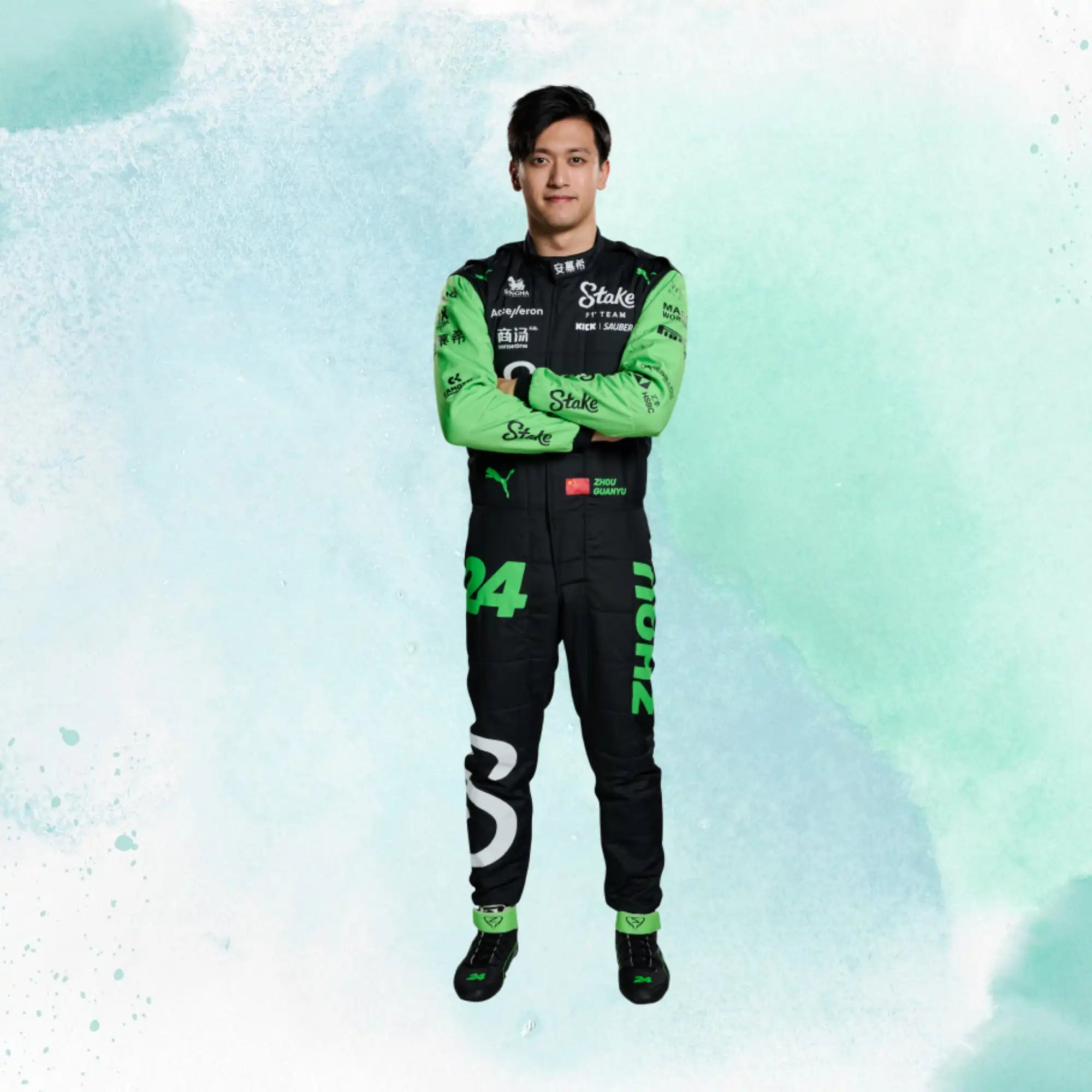 New 2024 Zhou Guanyu Formula One Stake F1 Team Kick Sauber Replica Racing Suit - view 1