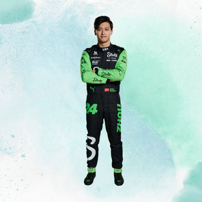 New 2024 Zhou Guanyu Formula One Stake F1 Team Kick Sauber Replica Racing Suit - view 1