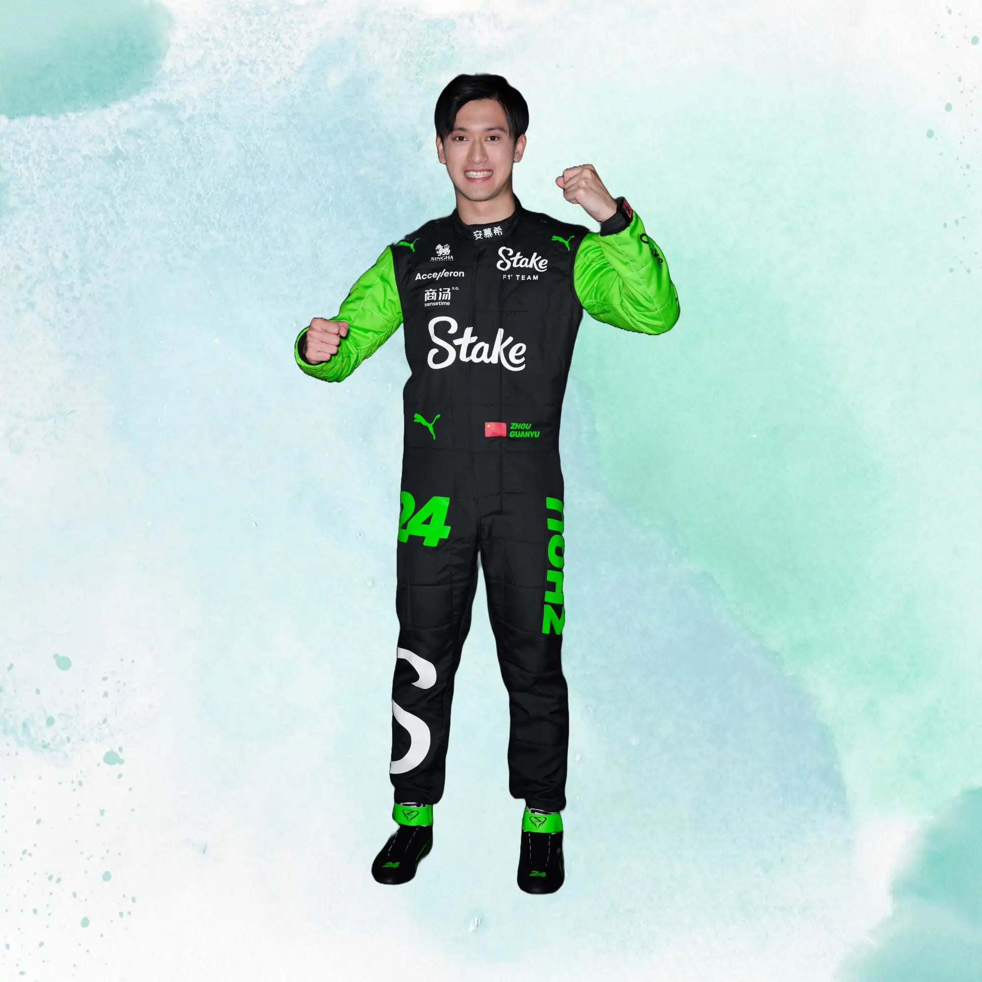 New 2024 Zhou Guanyu Formula One Stake F1 Team Kick Sauber Replica Racing Suit - view 2