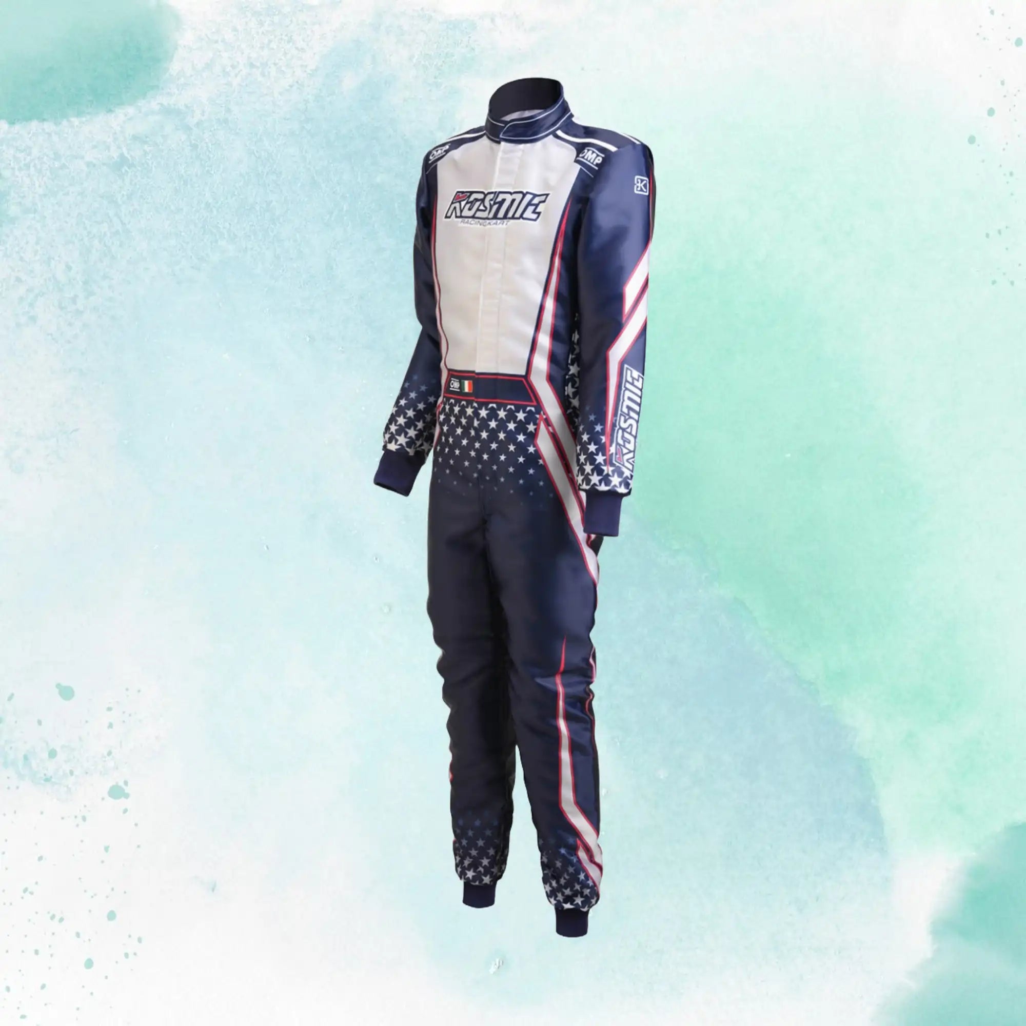 New 2025 Kosmic Sublimation Printed Overall Go Kart Driver Racing Suit - view 3