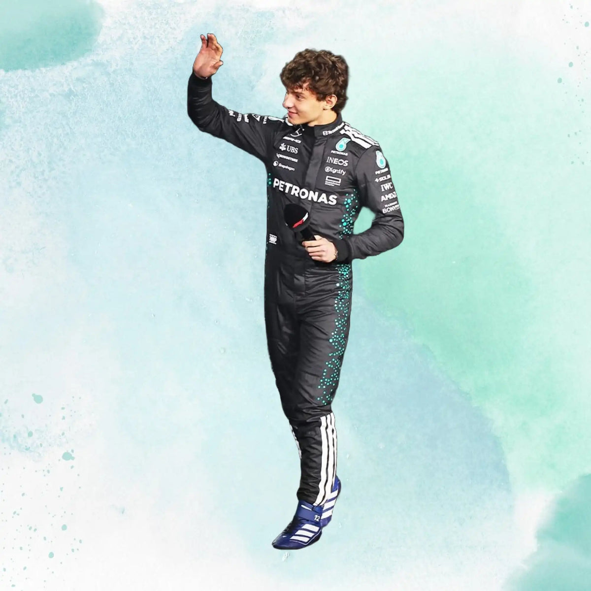 New Andrea Kimi Antonelli 2025 Mercedes AMG F1 Replica Racing Suit - view 4