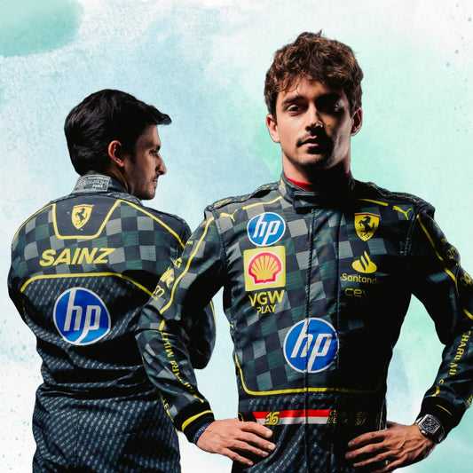 New Charles Leclerc 2024 Italy GP Scuderia Ferrari HP F1 Team Replica Racing Suit - view 2