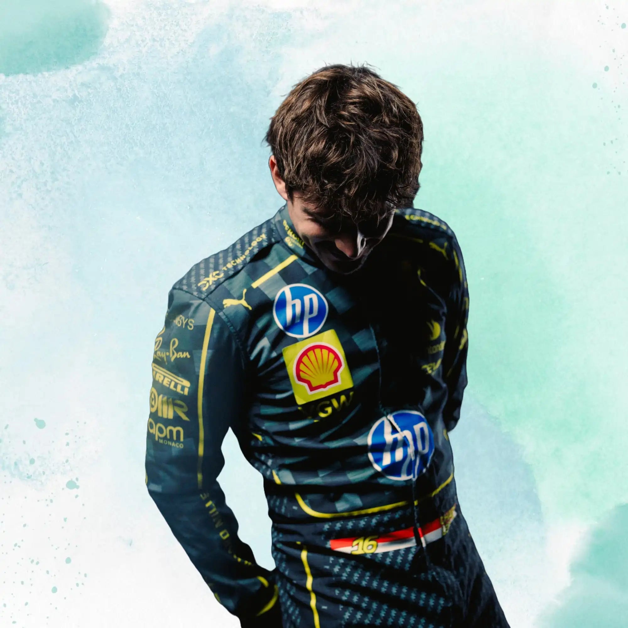 New Charles Leclerc 2024 Italy GP Scuderia Ferrari HP F1 Team Replica Racing Suit - view 4