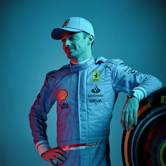 New Charles Leclerc 2024 Miami Grand Prix Scuderia Ferrari F1 Team Replica Racing Suit - view 2