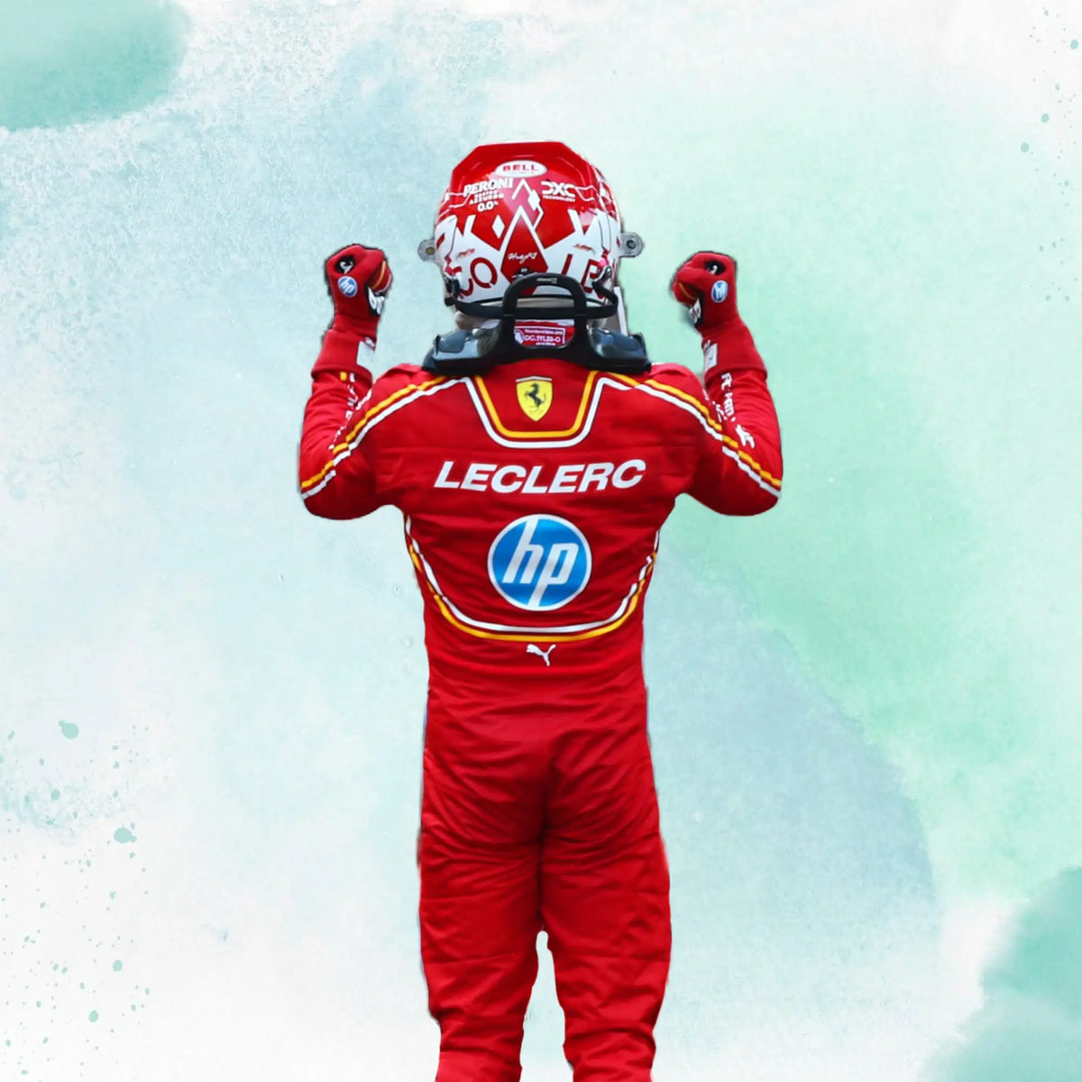 New Charles Leclerc 2024 Monaco GP Scuderia Ferrari HP F1 Team Replica Racing Suit - view 3