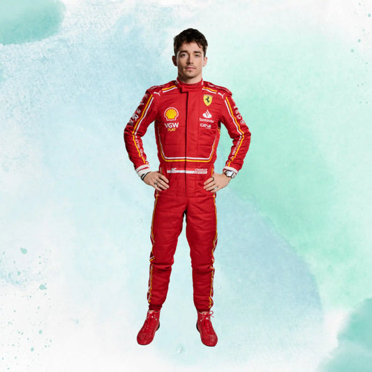 New Charles Leclerc 2024 Scuderia Ferrari F1 Team Replica Racing Suit - view 1